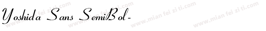 Yoshida Sans SemiBol字体转换